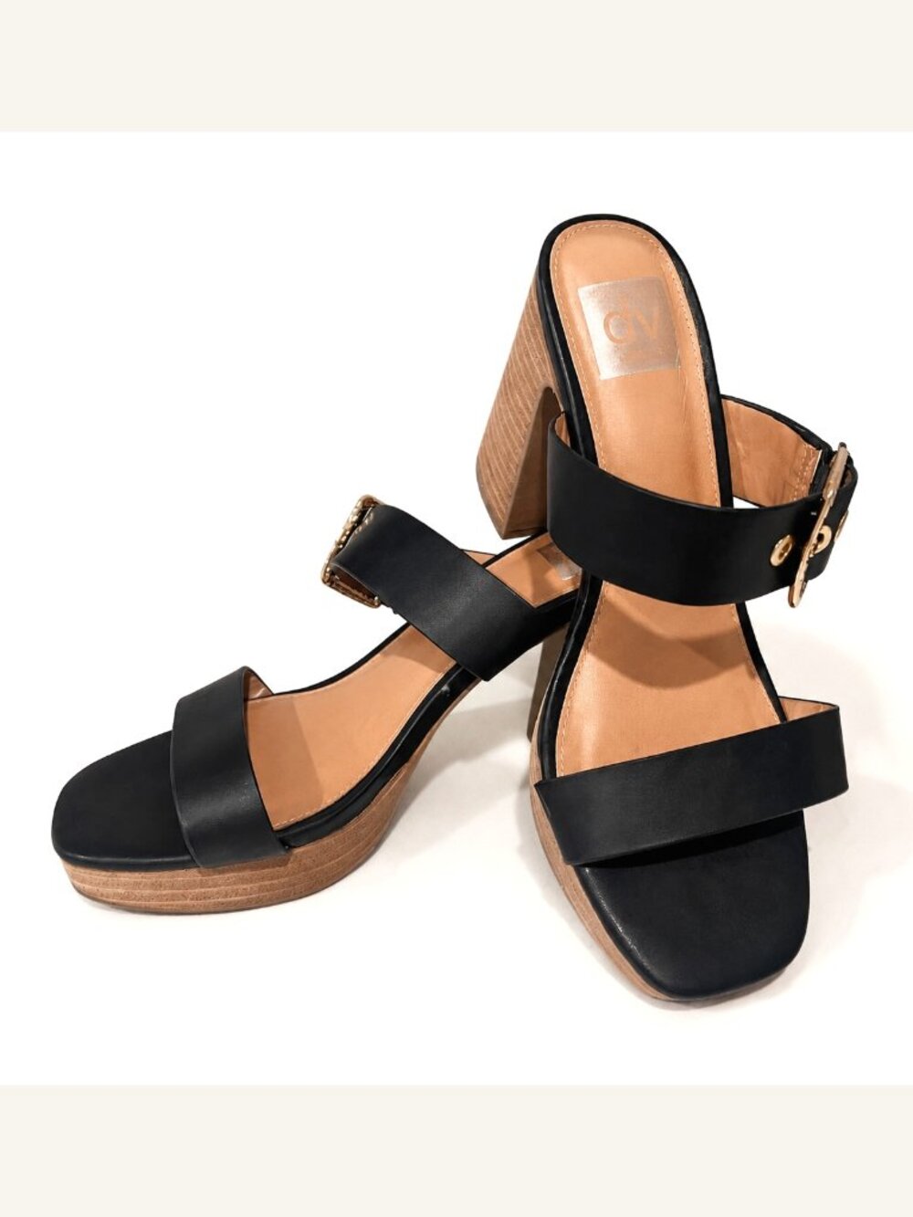 DV by Dolce Vita Brista heeled sandals in black, women’s size 7.5